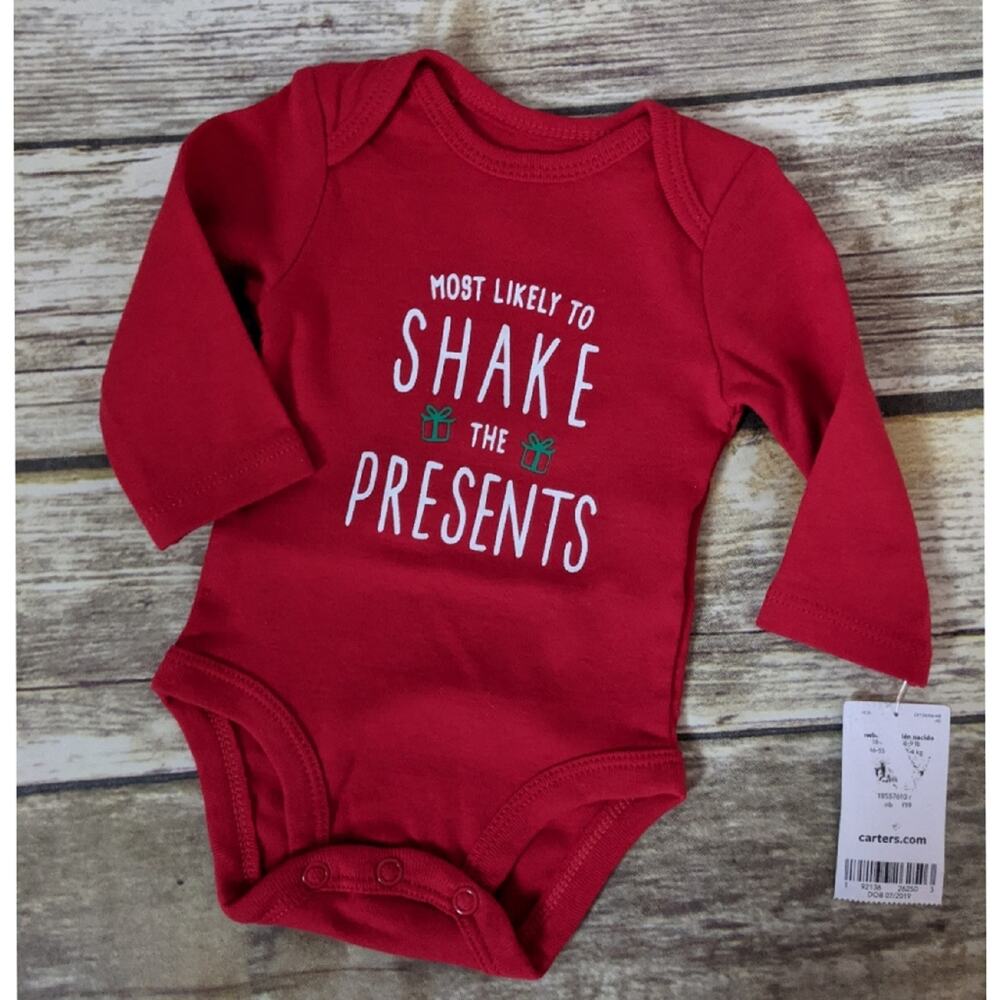Carter's Christmas Onesie, size nb new